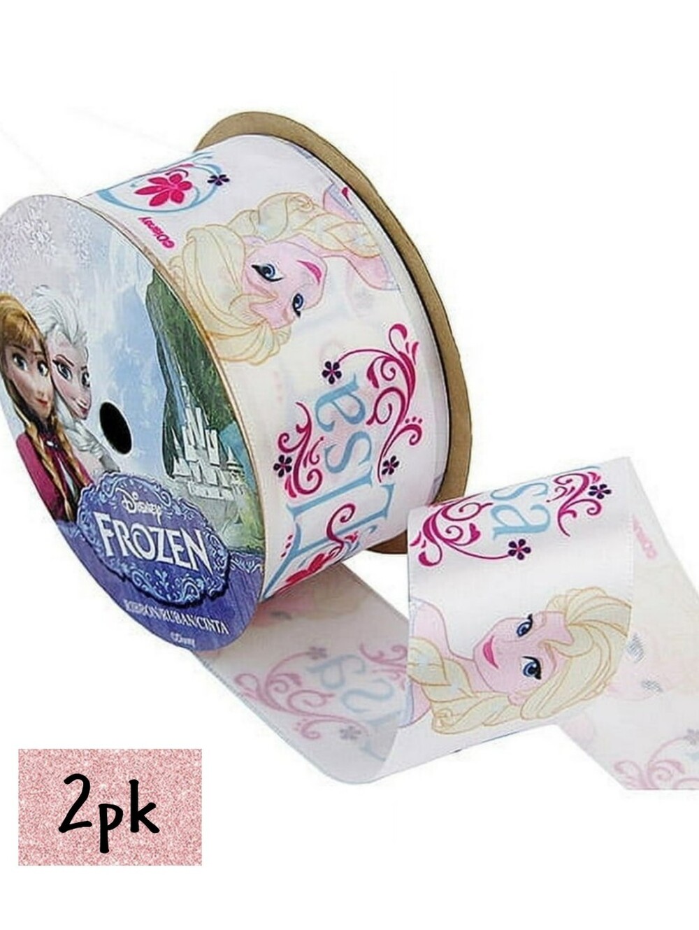 2pk Offray Frozen Ribbon Elsa Spool Gift Wrapping
